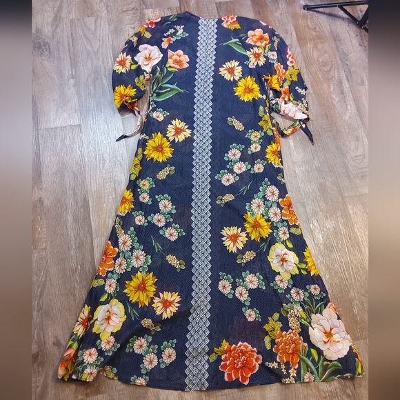 JOHNNY WAS Mia Floral Border Long Maxi Dress - SMALL - Picture 8 of 14